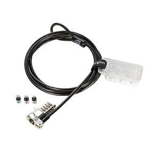 0085896623168 - Universal 3-in-1 Combination Laptop Lock - Resettable - Sicherheitskabelschloss - 18 m