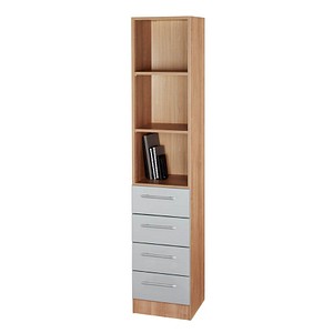 HAMMERBACHER Prokura Regalschrank nussbaum, silber 2 Fachböden HAMMERBACHER Prokura Regalschrank nussbaum, silber 2 Fachböden