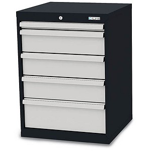4057211000059 - C-Line Schubladenschrank anthrazit 5 Schubladen 600 x 575 x 820 cm