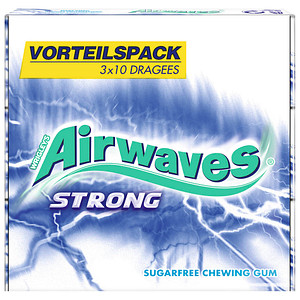 4009900474214 - AIRWAVES Kaugummi 366540 Strong 3x10St 4009900474214 30 Stück 4009900474214 - AIRWAVES Kaugummi 366540 Strong 3x10St 4009900474214 30 Stück