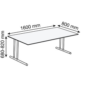 4044917434028 - Schreibtisch 11766110 manuell höhenverstellbar 68 - 82cm (H) 160cmx80cm (BxT) rechteckig weiß chrom 4044917434028 Kerkmann 4044917434028 - Schreibtisch 11766110 manuell höhenverstellbar 68 - 82cm (H) 160cmx80cm (BxT) rechteckig weiß chrom 4044917434028 Kerkmann