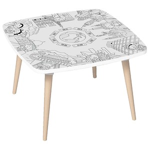 3660141957655 - Kids Monument Maltisch Holz weiß 600 x 600 x 400 cm  3660141957655 PAPERFLOW