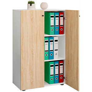 4051814427466 - my office Aktenschrank XL Lona 919103 weiß sonoma-eiche 2 Fachböden 700 x 390 x 1100 cm 4051814427466 - my office Aktenschrank XL Lona 919103 weiß sonoma-eiche 2 Fachböden 700 x 390 x 1100 cm