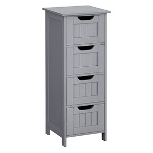 0194343043142 - Songmics - vasagle Badkommode Badezimmerschrank mit 4 Schubladen 30 x 30 x 82 cm - Grau 0194343043142 - Songmics - vasagle Badkommode Badezimmerschrank mit 4 Schubladen 30 x 30 x 82 cm - Grau
