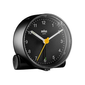 4007218670038 - BC01 - alarm clock - round - quartz - desktop - black