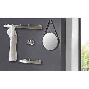 4001070167439 - Wandgarderobe 16743 silber Metall 5 Haken 460 x 40 cm 4001070167439 HAKU Möbel