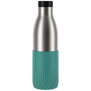 4009049537412 - Trinkflasche Bludrop Sleeve Trinkflaschen Gr 700 ml blau (petrol) Thermoflaschen Isolierflaschen und Trinkflaschen EdelstahlSilikon Quick-Press 12h warm24h kühl