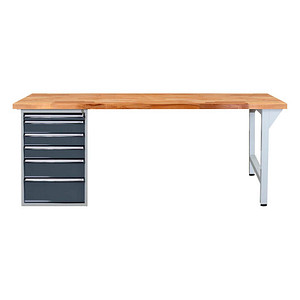 4050049426756 - Werkbank lichtgrau anthrazitgrau 6 Schubladen 2000 x 750 x 850 cm 4050049426756 ADB 4050049426756 - Werkbank lichtgrau anthrazitgrau 6 Schubladen 2000 x 750 x 850 cm 4050049426756 ADB