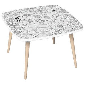 3660141957747 - Kids Ozean Maltisch Holz weiß 600 x 600 x 460 cm  3660141957747 PAPERFLOW