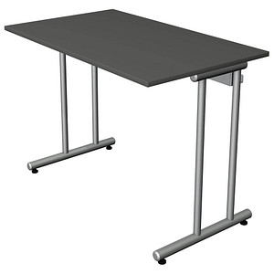 4044917441057 - Schreibtisch Smart office 11187713 65-130cm (H) 100x60cm (BxT) rechteckig anthrazit   silber 4044917441057 Kerkmann