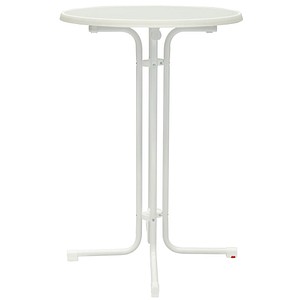 4013806047960 - Stehtisch Melamin weiß marmor 800 x 800 x 1100 cm 4013806047960 MFG Freizeitmöbel