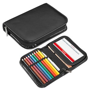 4003273190740 - BRUNNEN Federmäppchen befüllt schwarz 15 teilig 195 x 35 cm