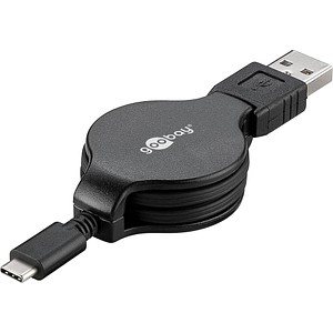 goobay USB 2.0 A/USB C Kabel 1,0 m schwarz