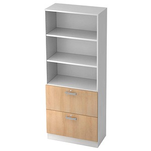 4032062233986 - Regalschrank Akandia V7300 W E NU weiß eiche 800 x 420 x 2004 cm