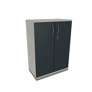 4260429763641 - fm Aktenschrank Sidney 4260429763641 weiß lavagrau 2 Fachböden 800 x 442 x 1133 cm