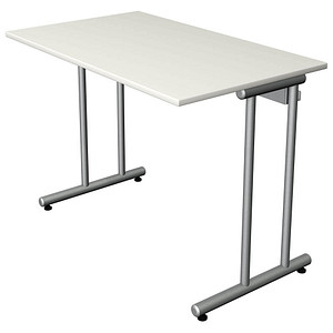 4044917441033 - Schreibtisch Smart office 11187510 65-130cm (H) 100x60cm (BxT) rechteckig weiß silber 4044917441033 Kerkmann 4044917441033 - Schreibtisch Smart office 11187510 65-130cm (H) 100x60cm (BxT) rechteckig weiß silber 4044917441033 Kerkmann