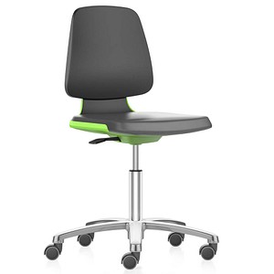4016849597690 - Arbeitsdrehstuhl LABSIT Fünffuß mit Rollen Sitz mit Kunstlederbezug grün bimos 4016849597690 - Arbeitsdrehstuhl LABSIT Fünffuß mit Rollen Sitz mit Kunstlederbezug grün bimos