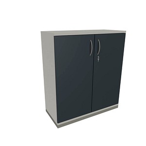 4260429763610 - fm Aktenschrank Sidney 4260429763610 weiß lavagrau 2 Fachböden 1000 x 442 x 1133 cm