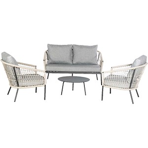 Sunny Smart® Loungegruppe Seaside hellgrau Metall