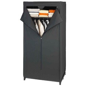 WENKO Stoffschrank Deep Black, 43821020100 schwarz 75,0 x 50,0 x 160,0 cm, 1 St.