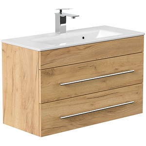 POSSEIK Waschbecken mit Unterschrank PORTUS SLIMLINE 800 eiche gold 80,0 x 36,0 x 49,6 cm