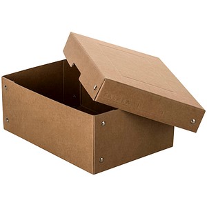 4014481245627 - Archivbox PureBox Nature A5 für bis zu 1250 Blatt mit Beschriftungsfeld L 250 x B 180 x Füllhöhe 100 mm FSC®-Pappe braun