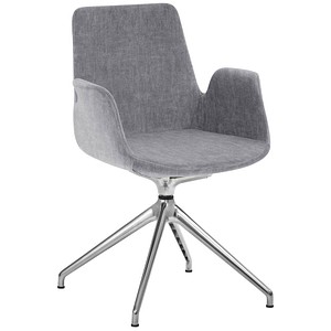 4032376535509 - Besuchersessel myHELIOS grau Aluminium poliert Stoff 4032376535509 Mayer
