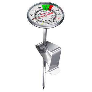 4004094129575 - Milch-Thermometer mit Clip Kerntemperatur-Lebensmittelthermometer silber 4004094129575 - Milch-Thermometer mit Clip Kerntemperatur-Lebensmittelthermometer silber