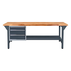 4050049426855 - Werkbank anthrazitgrau lichtgrau 3 Schubladen 2000 x 750 x 850 cm 4050049426855 ADB 4050049426855 - Werkbank anthrazitgrau lichtgrau 3 Schubladen 2000 x 750 x 850 cm 4050049426855 ADB