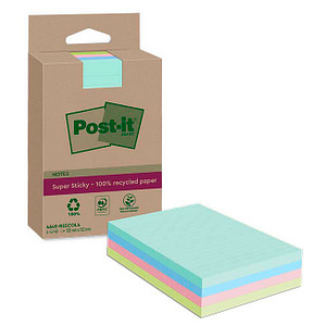 4064035142889 - Haftnotizen 4645-RSSCOL4 Recycling Notes Super Sticky 102x152mm je 1x mint denimblau rosa limonengrün rechteckig 40640351428 4 Stück 4064035142889 - Haftnotizen 4645-RSSCOL4 Recycling Notes Super Sticky 102x152mm je 1x mint denimblau rosa limonengrün rechteckig 40640351428 4 Stück