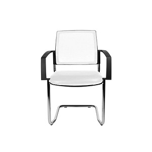 4014296410418 - Besucherstuhl BtoB 20 weiß chrom mit Armlehnen Freischwinger 4014296410418 2 Stück 4014296410418 - Besucherstuhl BtoB 20 weiß chrom mit Armlehnen Freischwinger 4014296410418 2 Stück
