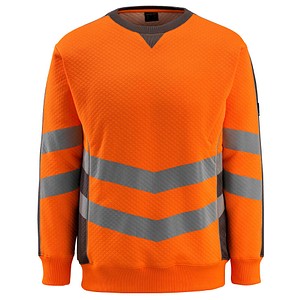 5711074316533 - MASCOT® unisex Warnschutz-Langarmshirt Wigton orange dunkelanthrazit Größe S