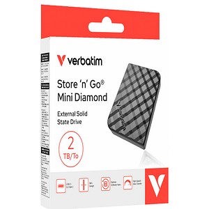 0023942320265 - verbatim Store n Go Mini Diamond 2 TB externe SSD-Festplatte schwarz 0023942320265 - verbatim Store n Go Mini Diamond 2 TB externe SSD-Festplatte schwarz
