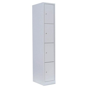 4061815517776 - Schließfachschrank 520410 Metall 1 Abteil mit 4 Fächern abschließbar 315x180cm (BxH) lichtgrau 4061815517776 LÜLLMANN 4061815517776 - Schließfachschrank 520410 Metall 1 Abteil mit 4 Fächern abschließbar 315x180cm (BxH) lichtgrau 4061815517776 LÜLLMANN
