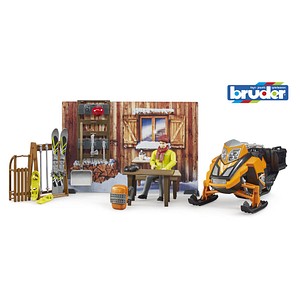 4001702631024 - bruder bworld Berghütte mit Snowmobil 63102 Zubehörset für Spielzeugautos