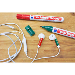 4004764007998 - edding 3000 Permanentmarker Mittel Rundspitze 15 - 3 mm Grün Nachfüllbar Wasserbeständig