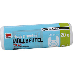 4008284852502 - Müllbeutel 852502 frisch & sauber transparent 25l mit Griff 4008284852502 20 Stück