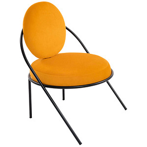 meet powered by PAPERFLOW Sessel SATURNE safran schwarz Kunstleder 70,0 x 73,0 x 88,0 cm, 1 St.