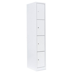 4061815517851 - Schließfachschrank signalweiß 520417 4 Schließfächer 315 x 500 x 1800 cm 4061815517851 LÜLLMANN