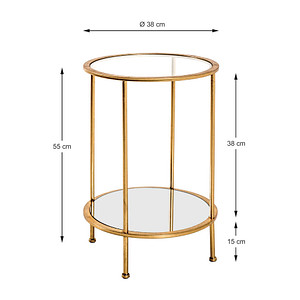 4001070202864 - Beistelltisch Glas gold 380 x 380 x 550 cm 4001070202864 HAKU Möbel