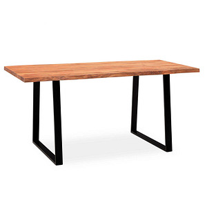 4251757721021 - WOHNLING Esstisch akazie rechteckig Trapez-Gestell schwarz 1200 x 600 x 760 cm 4251757721021 - WOHNLING Esstisch akazie rechteckig Trapez-Gestell schwarz 1200 x 600 x 760 cm