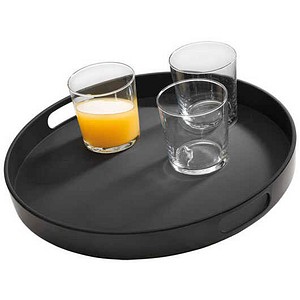 APS Tablett BISTRO schwarz rund Ø 35,5 cm, 1 St.