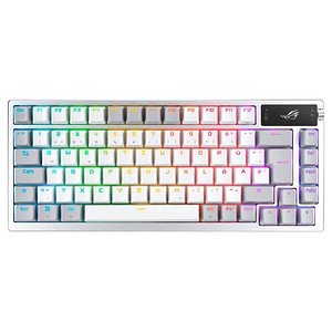 4711387209431 - ROG Azoth White USB Funk Bluetooth® Gaming-Tastatur Deutsch QWERTZ Weiß Beleuchtet Abnehmbares Kabel