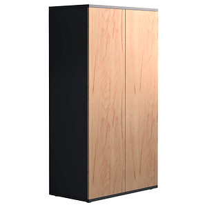 4051814419317 - Holz Kommode Sideboard Highboard Anrichte Schrank Dalosa 3 Drehtüren (Farbe Anthrazit   Honig-Eiche)