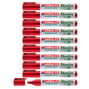 4004764918003 - Permanentmarker 22 EcoLine rot 1-5mm Keilspitze 4004764918003 4-22002 10 Stück