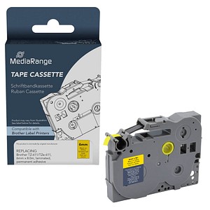 4260664877509 - Schriftband MRBTZ611 6 mm schwarz auf gelb