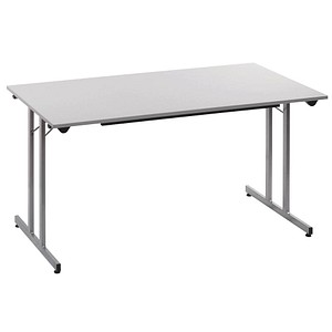 3700245507704 - Schreibtisch TPMU127GA 74cm (H) 120x70cm (BxT) rechteckig grau   Silber 3700245507704 SODEMATUB