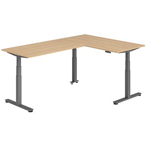 Hammerbacher Sitz-Steh-Schreibtisch VXDSM, elektrisch höhenverstellbar, 127cm (H), 240x160cm (BxT), eiche / graphit 4032062326954 Hammerbache 6 Stück