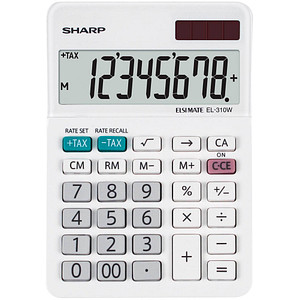 SHARP EL-310W Tischrechner weiß