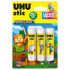 3 UHU Minecraft Klebestifte 3x 8,2 g